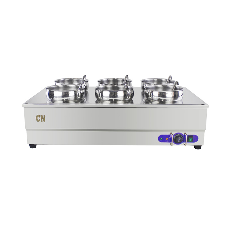 Mesin Bain Marie Listrik Komersial Stainless Steel Dengan Pot Makanan